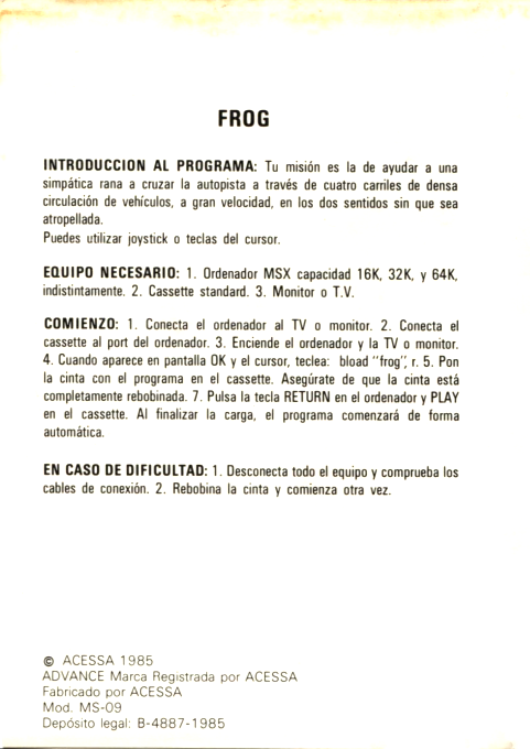 Frog — box-2D-back (SP)