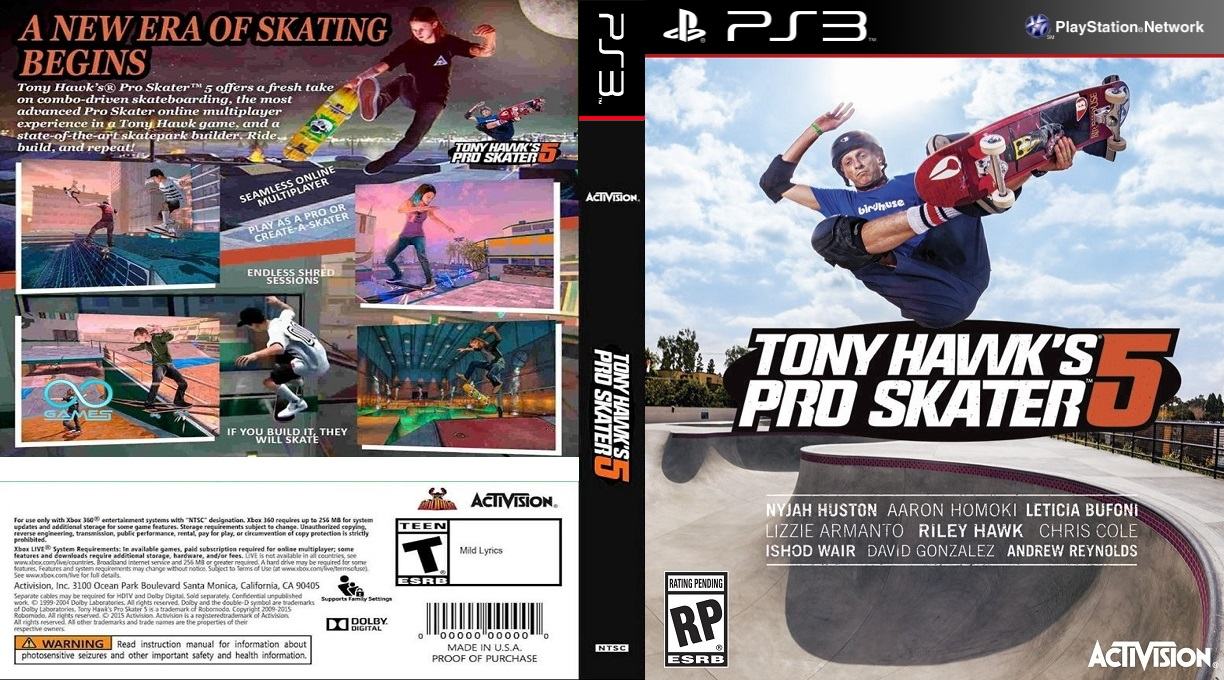 Tony Hawk's Pro Skater 5 — box-texture (US)