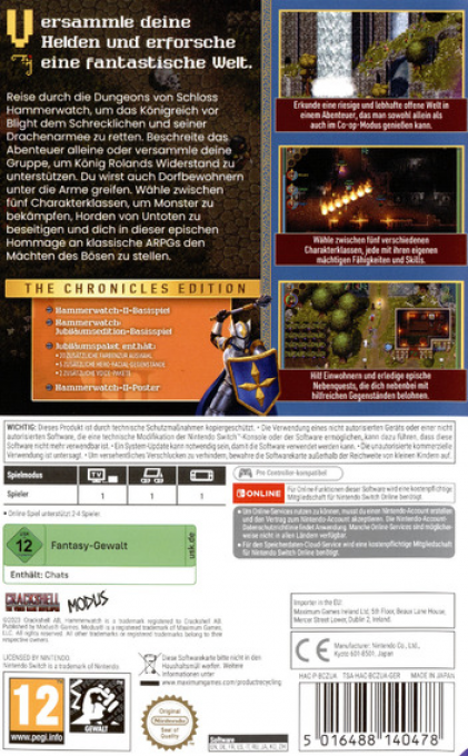 Hammerwatch II - The Chronicles Edition — box-2D-back (DE)