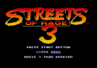 MD Streets Of Rage III — sstitle (WOR)