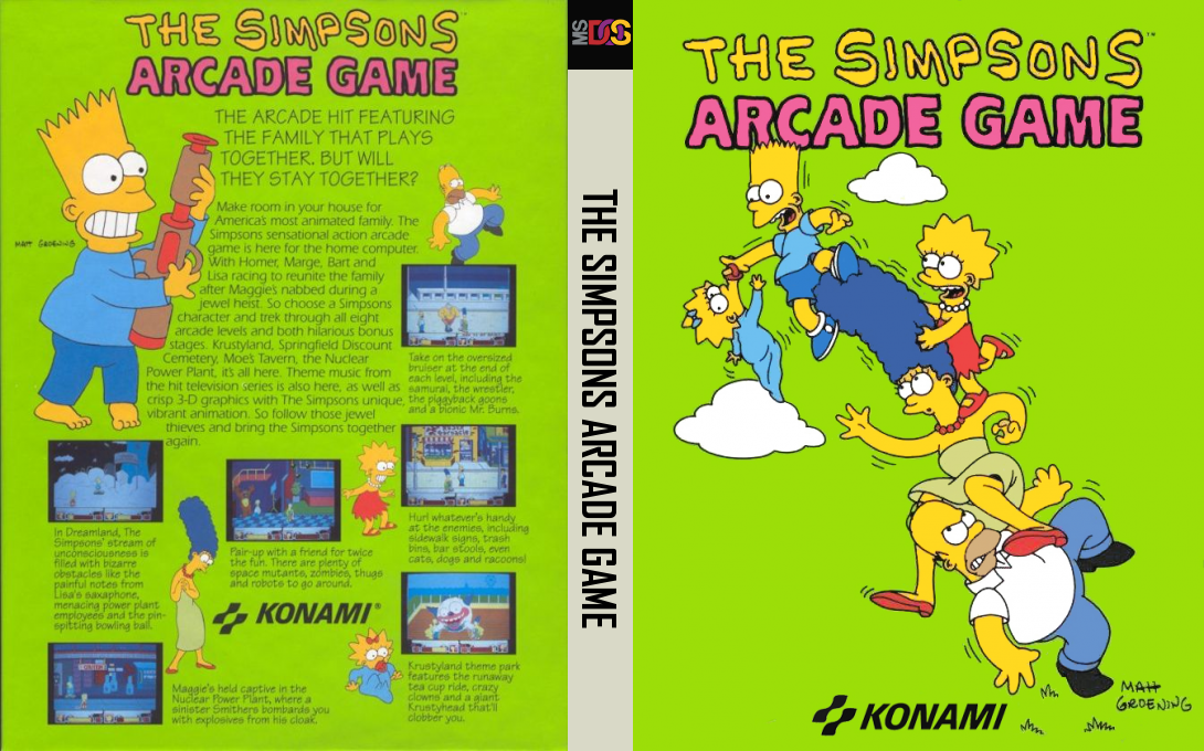 Simpsons Arcade Game, The — box-texture (US)