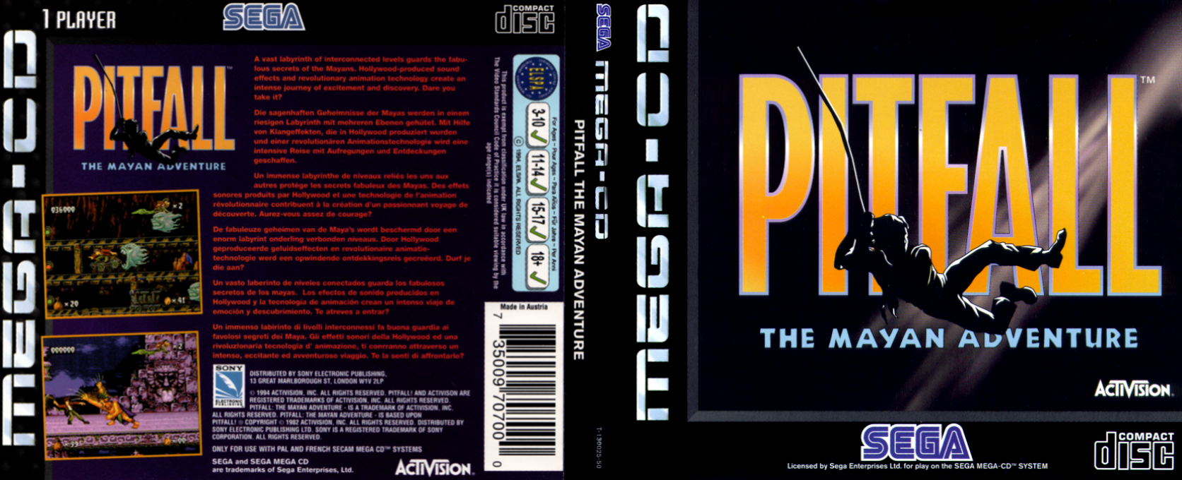 Pitfall - The Mayan Adventure — box-texture (EU)