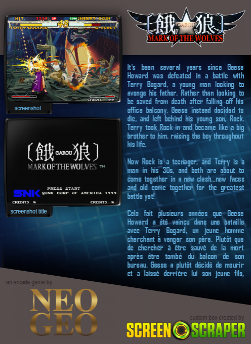 Garou: Mark of the Wolves — box-2D-back (SS)