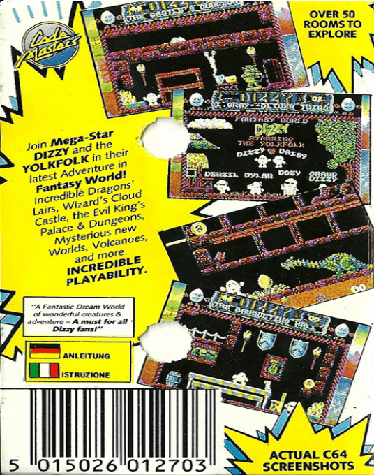Dizzy 3 - Fantasy World Dizzy — box-2D-back (EU)