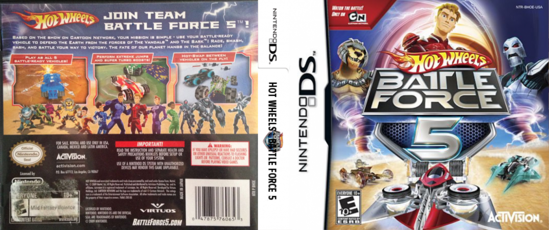 Hot Wheels - Battle Force 5 — box-texture (US)