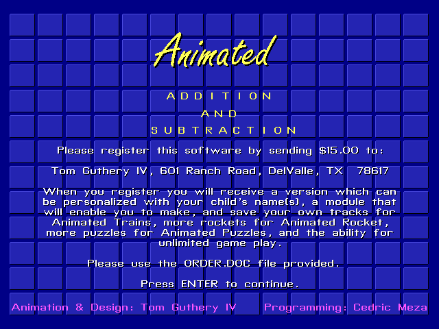 Animated Addition and Subtraction box art
