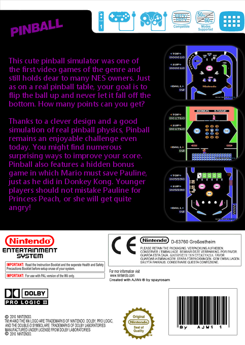 Pinball — box-2D-back (EU)