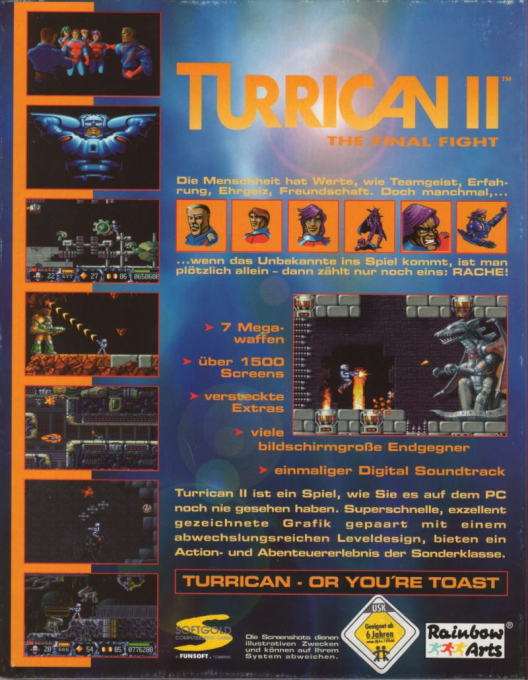 Turrican 2 - The Final Fight — box-2D-back (DE)