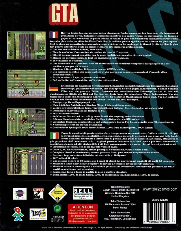 Grand Theft Auto — box-2D-back (EU)