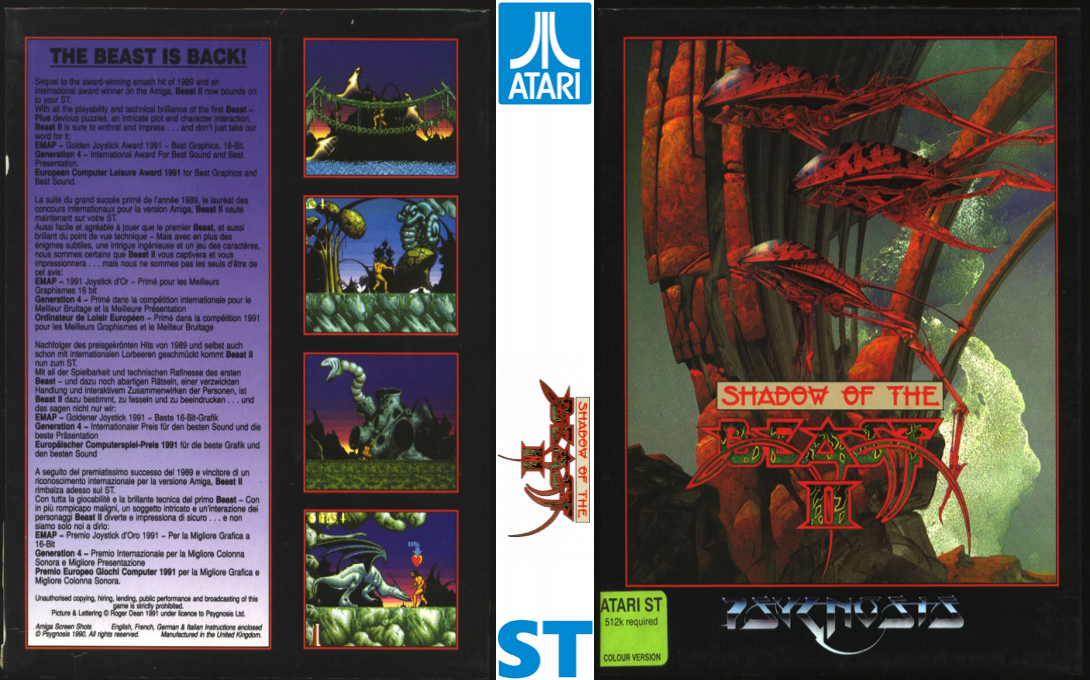 Shadow Of The Beast 2 — box-texture (EU)