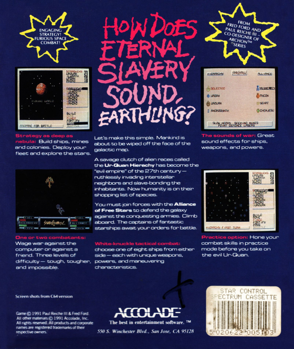 Star Control — box-2D-back (EU)