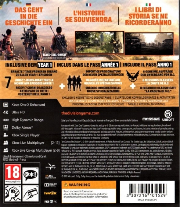 Tom Clancy's The Division 2: Gold Edition — box-2D-back (EU)