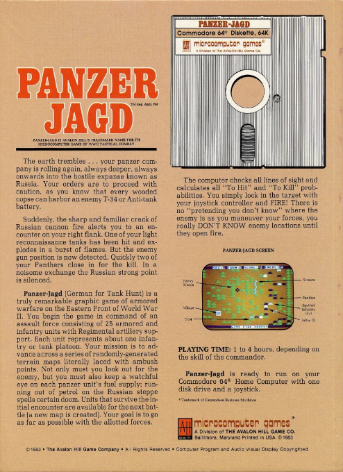Panzer-Jagd — box-2D-back (US)