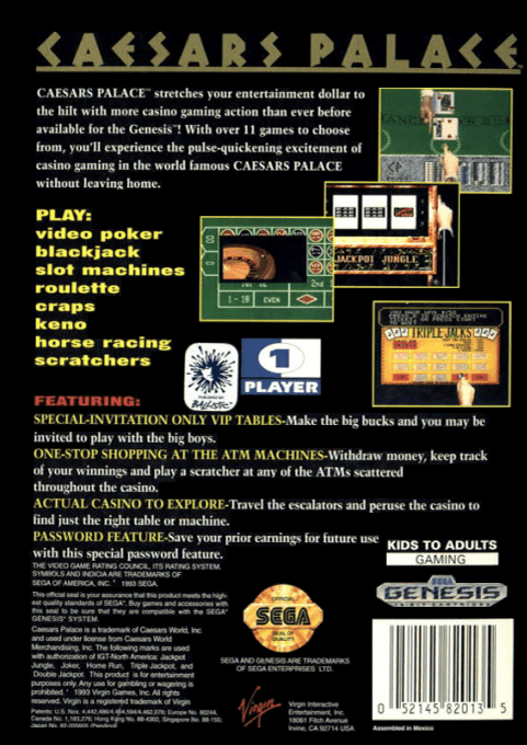 Caesars Palace — box-2D-back (US)