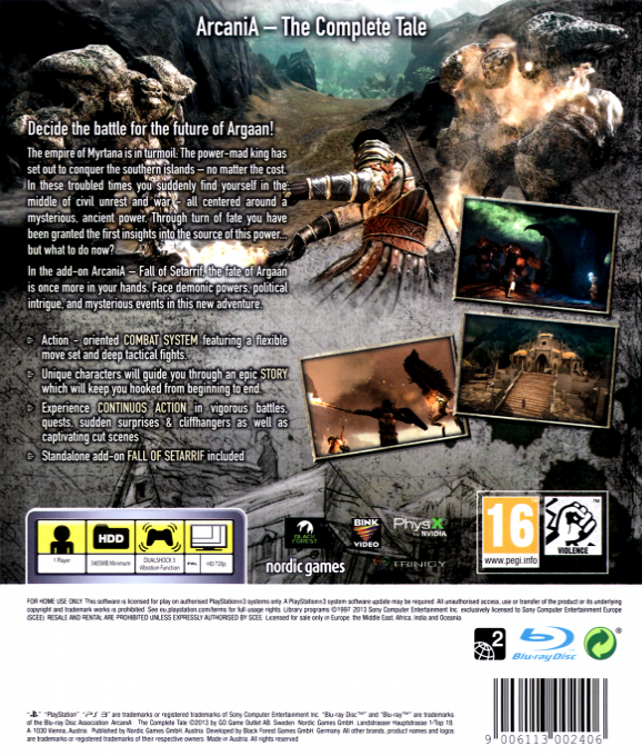 Arcania - The Complete Tale — box-2D-back (EU)