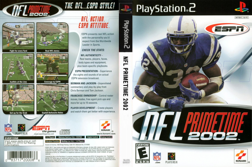 ESPN NFL Prime Time 2002 — box-texture (US)