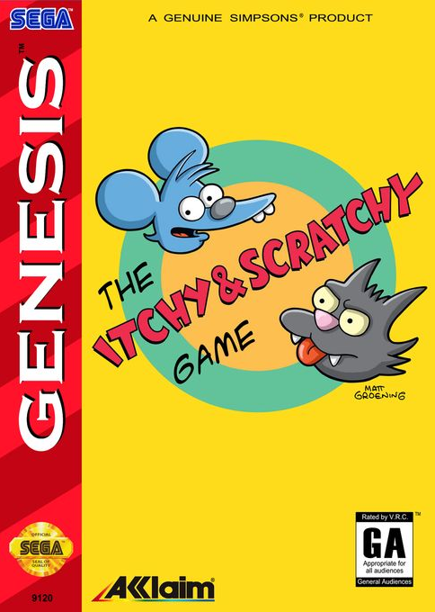 Itchy And Scratchy Game The box art