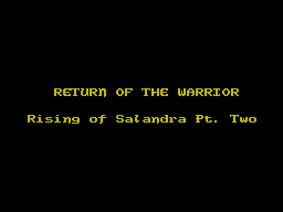 Return of the Warrior — sstitle (WOR)