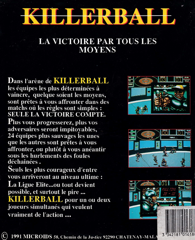 Killerball — box-2D-back (FR)