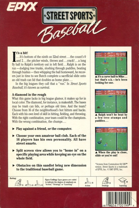 Street Sports Baseball — box-2D-back (US)