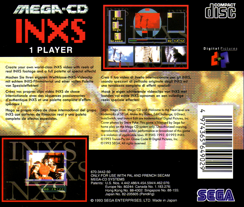 Make My Video - INXS — box-2D-back (EU)