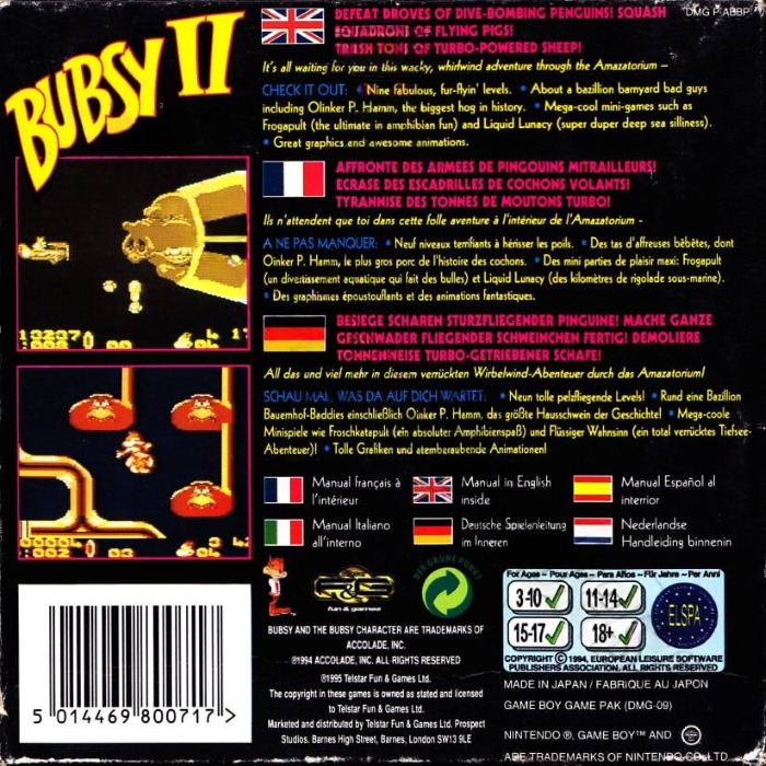 Bubsy 2 — box-2D-back (EU)