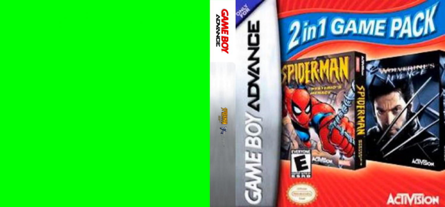 2 in 1 Game Pack - Spider-Man - Mysterio's Menace + X2 - Wolverine's Revenge — box-texture (EU)