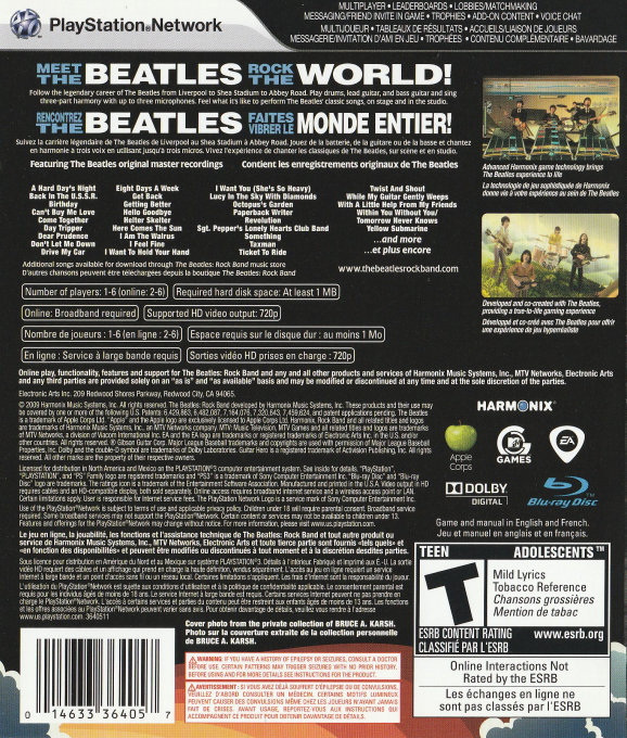Beatles, The - Rock Band — box-2D-back (CA)