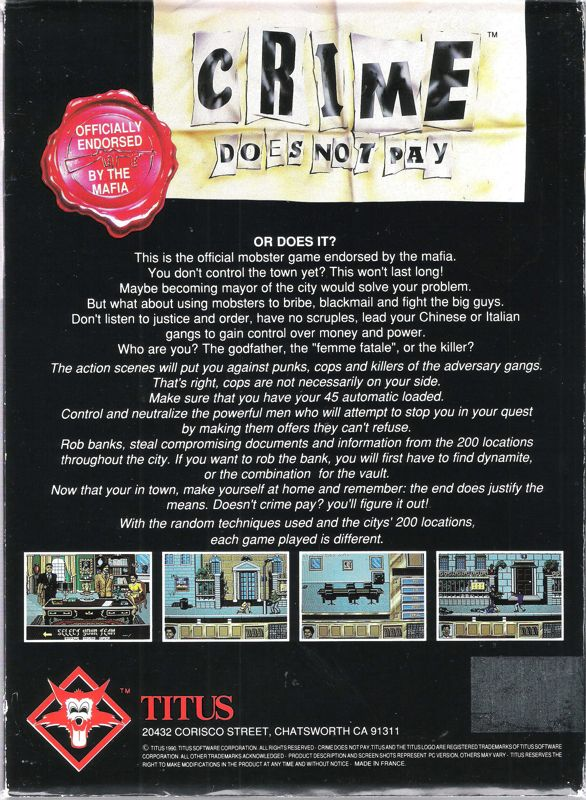 Crime Does Not Pay — box-2D-back (US)