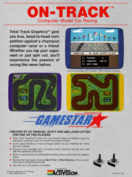 On-Track Computer Model Car Racing box art