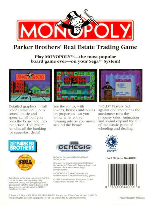 Monopoly — box-2D-back (US)