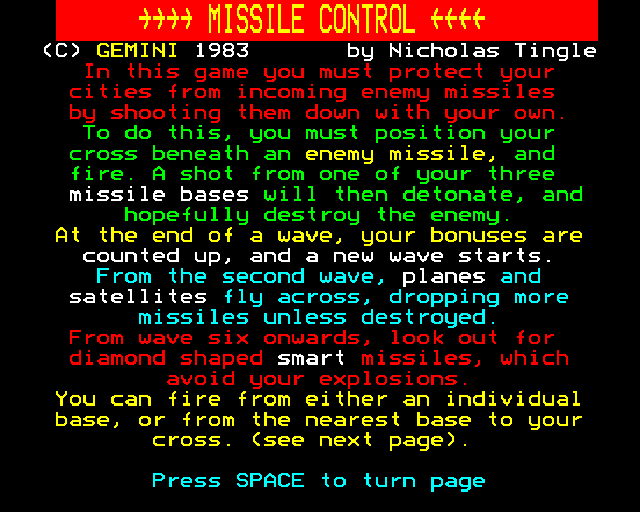 Missile Control — sstitle (EU)
