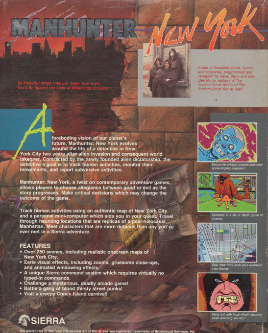 Manhunter - New York — box-2D-back (US)