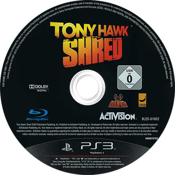 Tony Hawk - Shred — support-texture (EU)