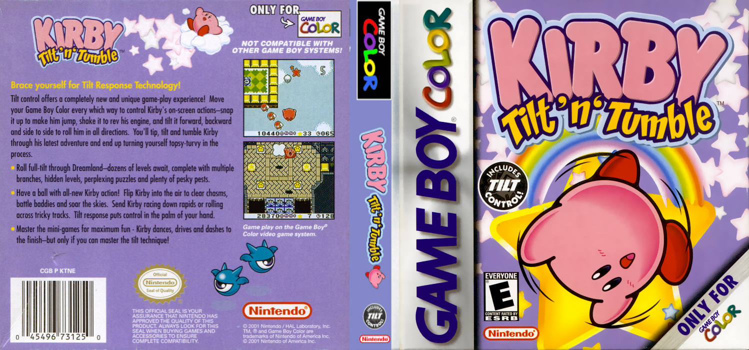 Kirby Tilt 'n' Tumble — box-texture (US)