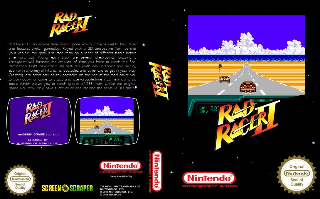 Rad Racer 2 — box-texture (SS)