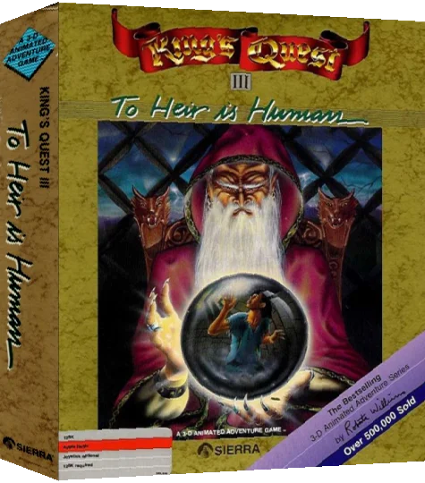 King's Quest 3 - To Heir Is Human — box-3D (US)