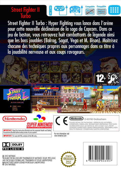 Street Fighter 2 Turbo - Hyper Fighting — box-2D-back (FR)