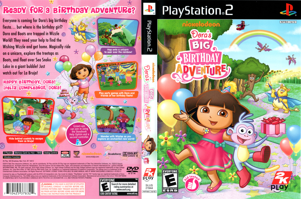 Nickelodeon Dora's Big Birthday Adventure — box-texture (US)