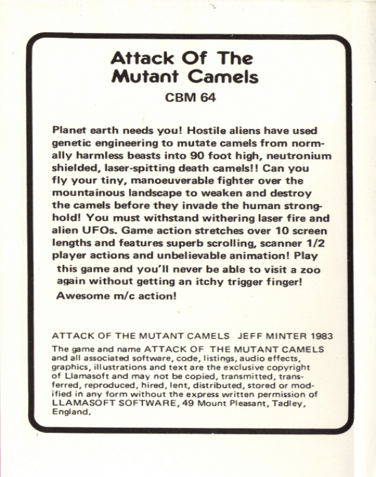 AMC : Attack of the Mutant Camels — box-2D-back (UK)