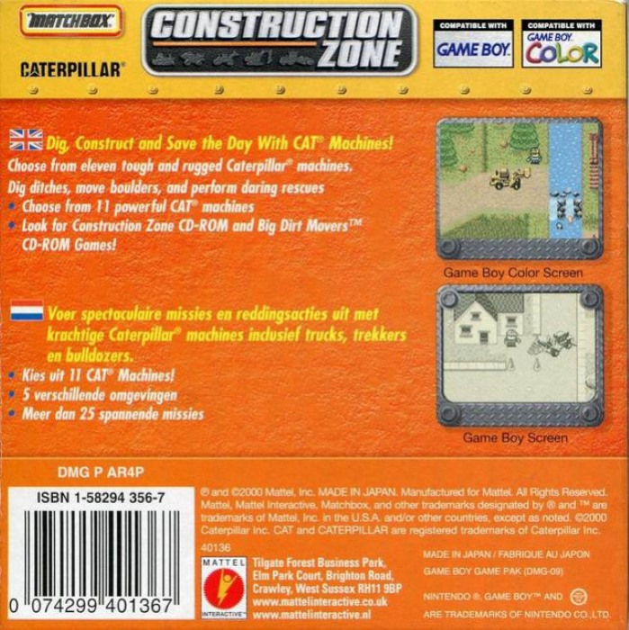 Caterpillar Construction Zone — box-2D-back (EU)