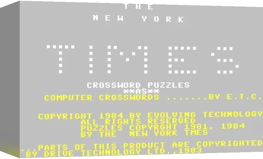 New York Times Crosswords 3 — box-3D (WOR)