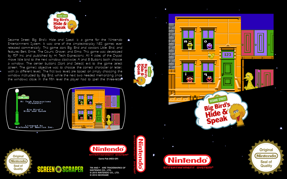Sesame Street - Big Bird's Hide And Speak — box-texture (SS)