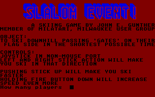 Slalom Event! — sstitle (WOR)