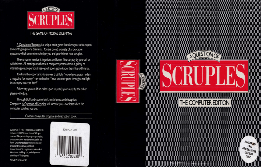 Question Of Scruples, A — box-texture (EU)