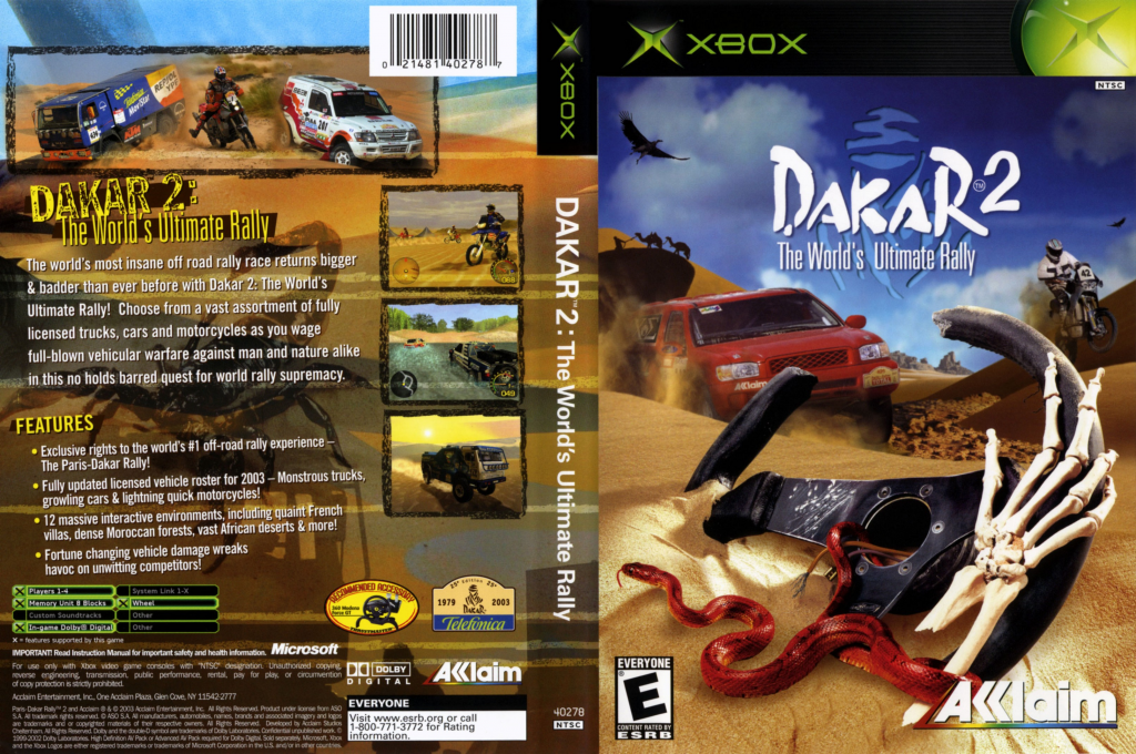 Dakar 2 - The World's Ultimate Rally — box-texture (US)