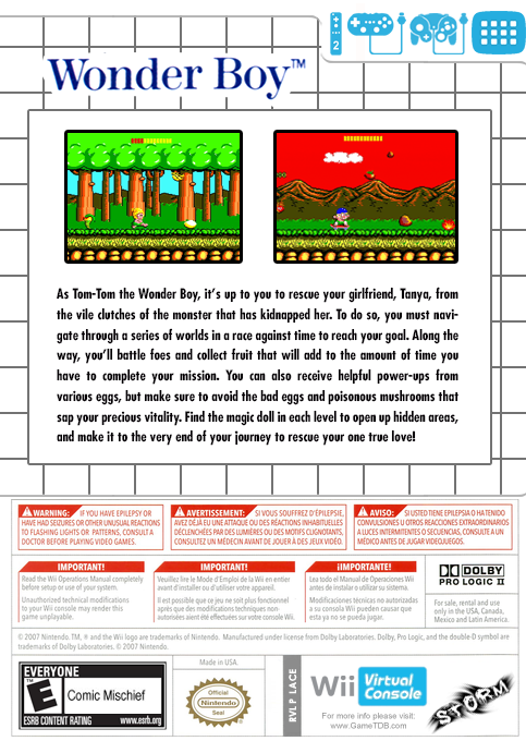 Wonder Boy — box-2D-back (US)