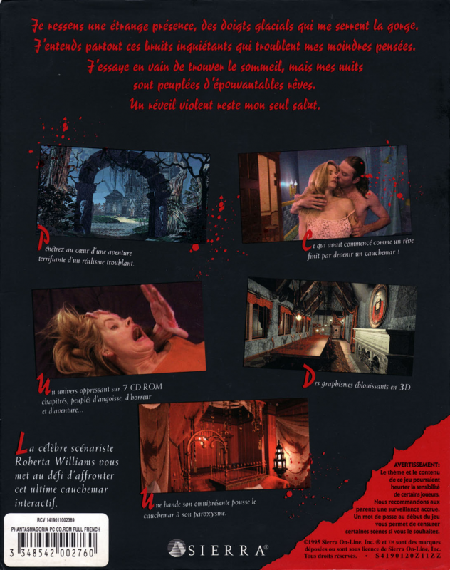 Phantasmagoria — box-2D-back (FR)