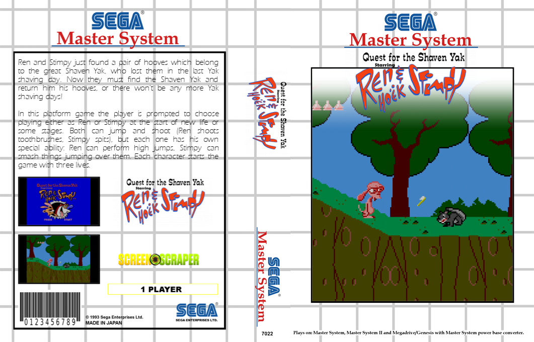 Quest For The Shaven Yak Starring Ren Hoek And Stimpy — box-texture (SS)
