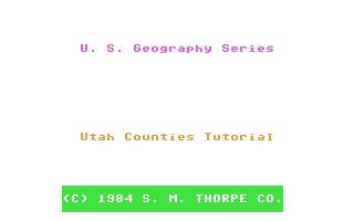 US Geography Series : Utah Counties Tutorial — sstitle (WOR)
